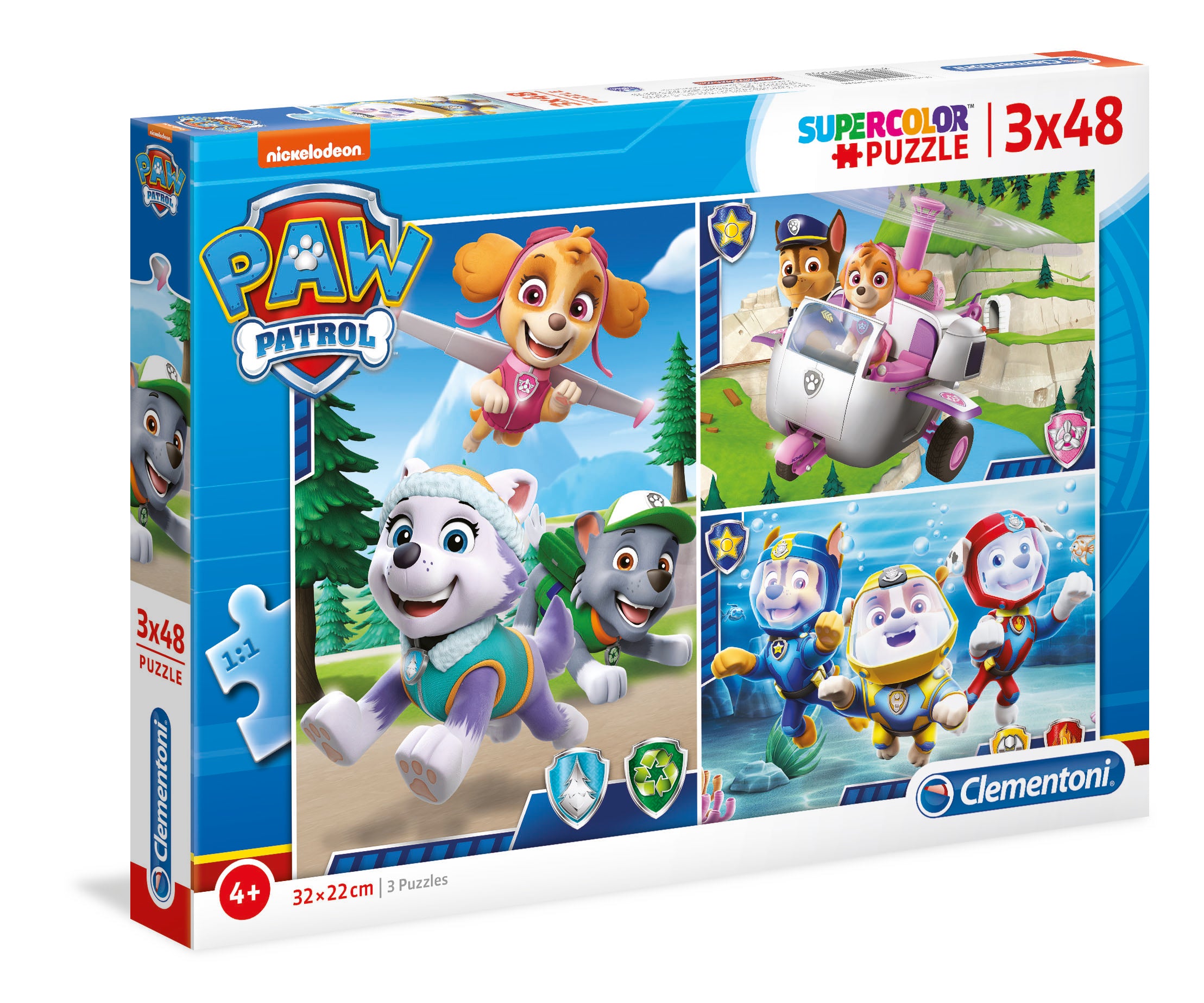 Puzzle 3w1 super kolor Psi patrol 25260