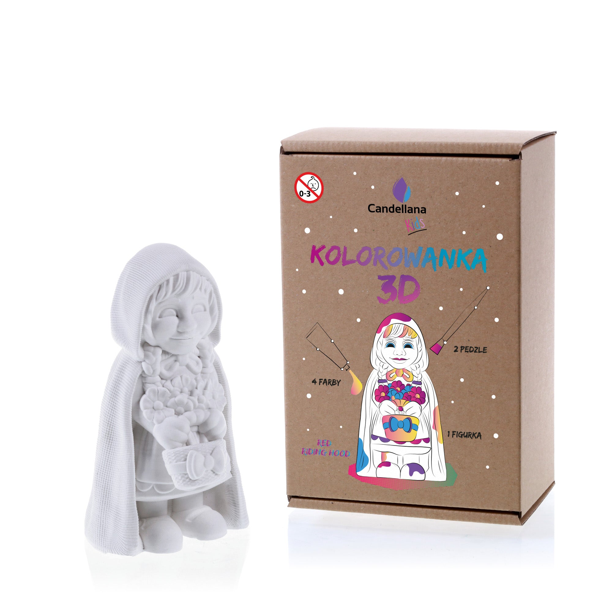 Kolorowanka 3D Red Riding Hood