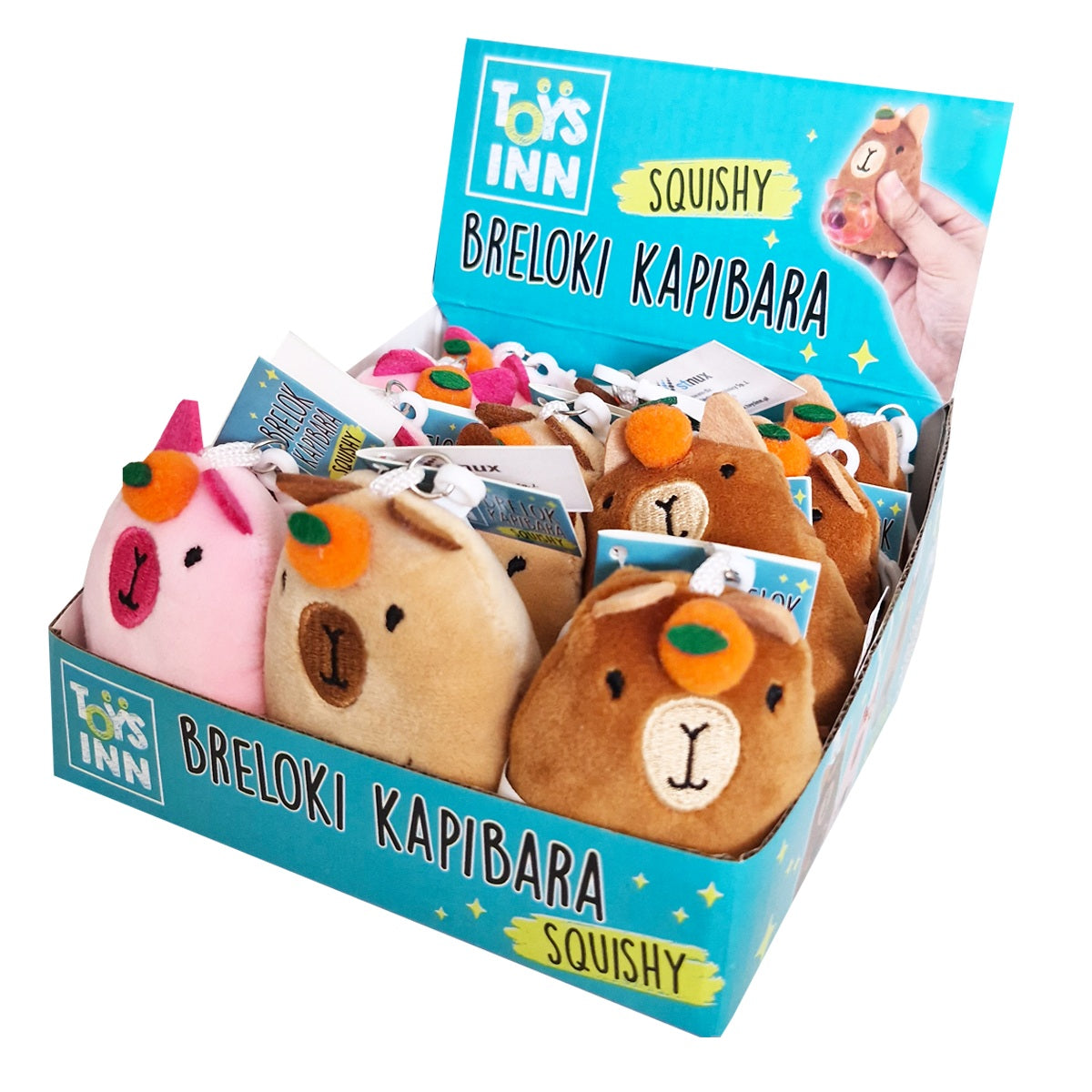 Display Brelok Kapibara Squishy ToysInn mix wzorów 12 szt.