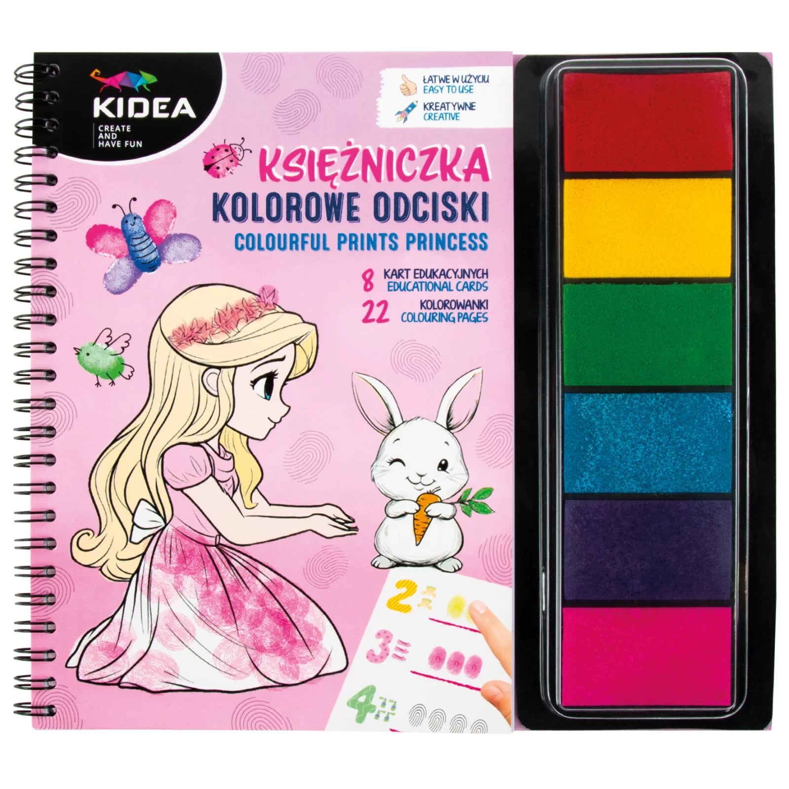 Kolorowe odciski księżniczka Kidea