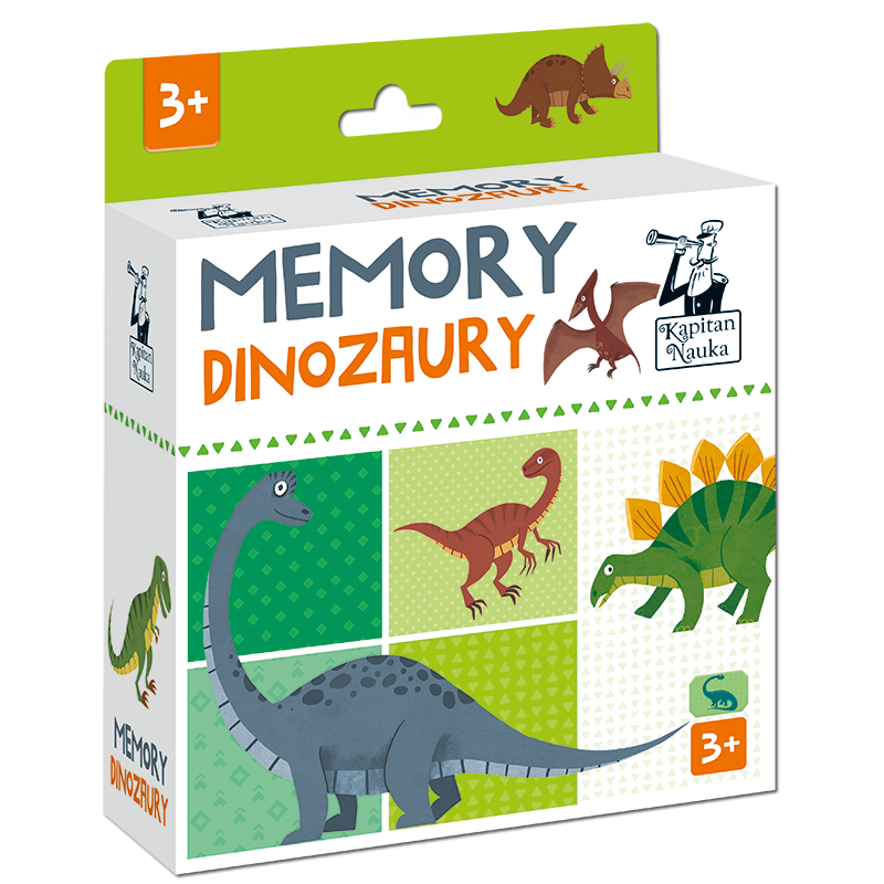 Memory dinozaury Kapitan Nauka