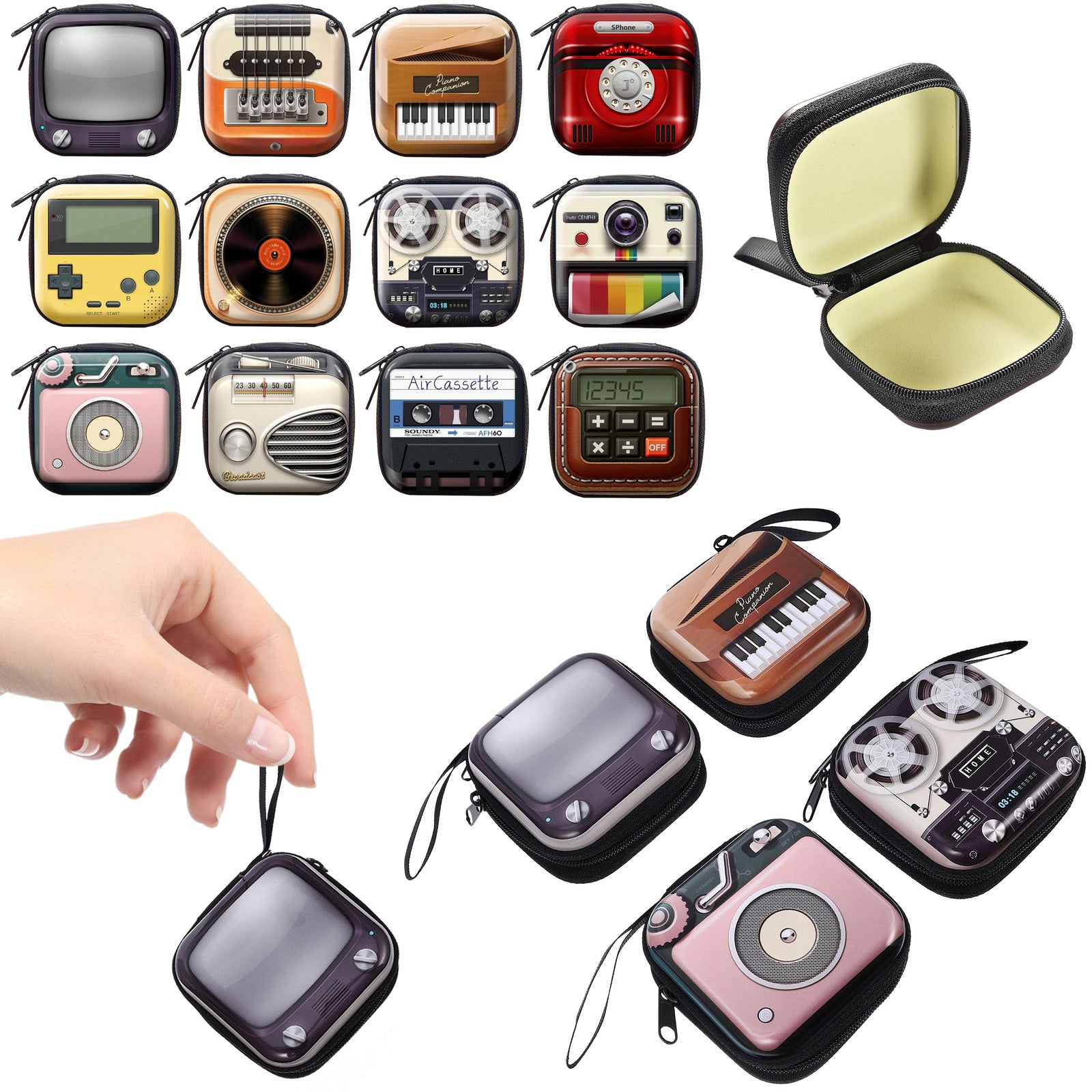 PORTFELIK METALOWY NA ZAMEK BRELOCZEK NA PIENIĄDZE PREZENT PORTFEL WZORY