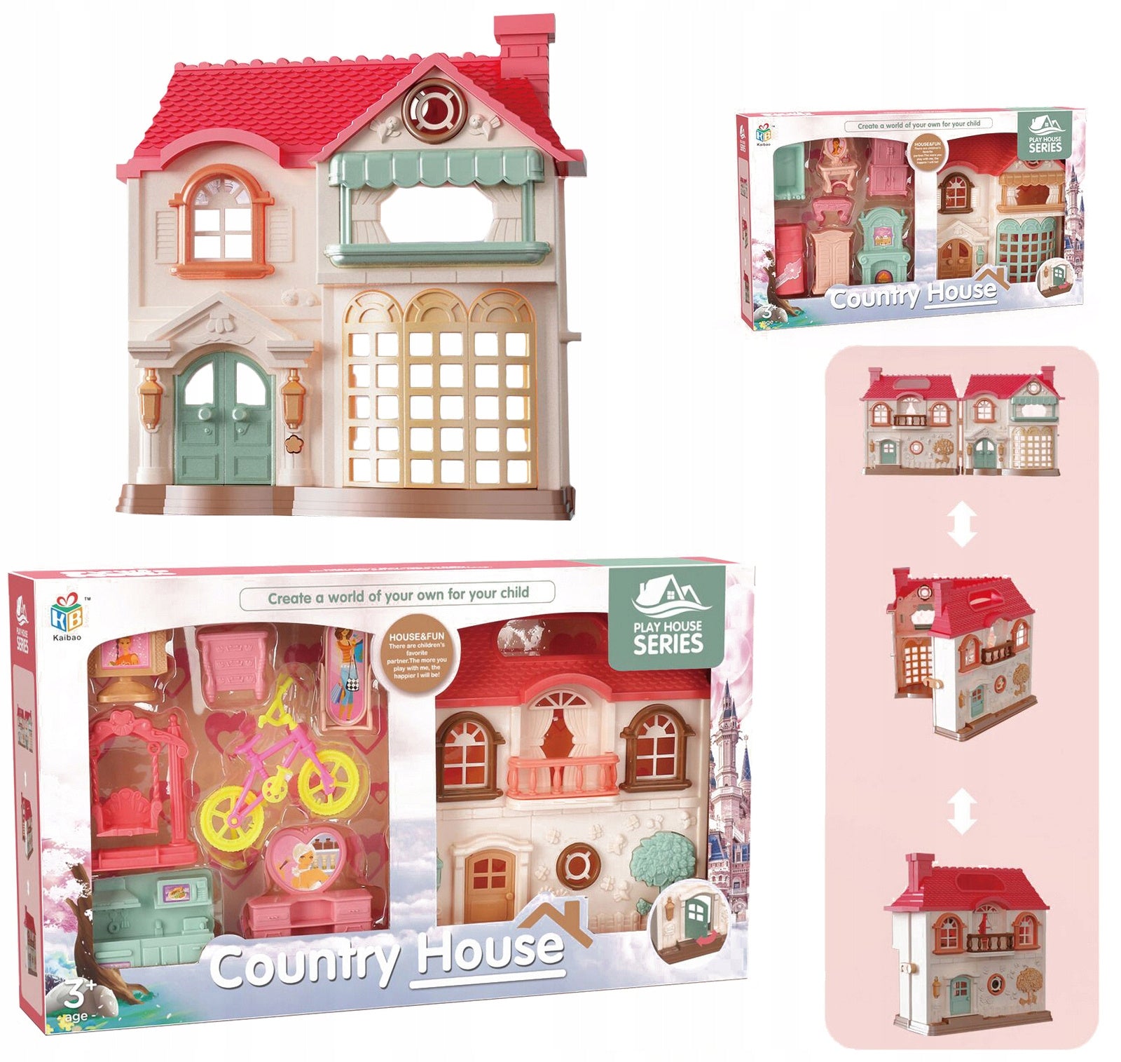 Domek Dla Lalek Drewniany Z Akcesoriami Edukacyjny Zestaw Prezent Dziecko