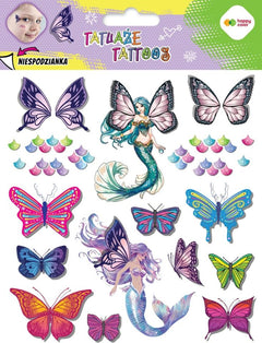 Tatuaże zmywalne Buterflies Happy Color