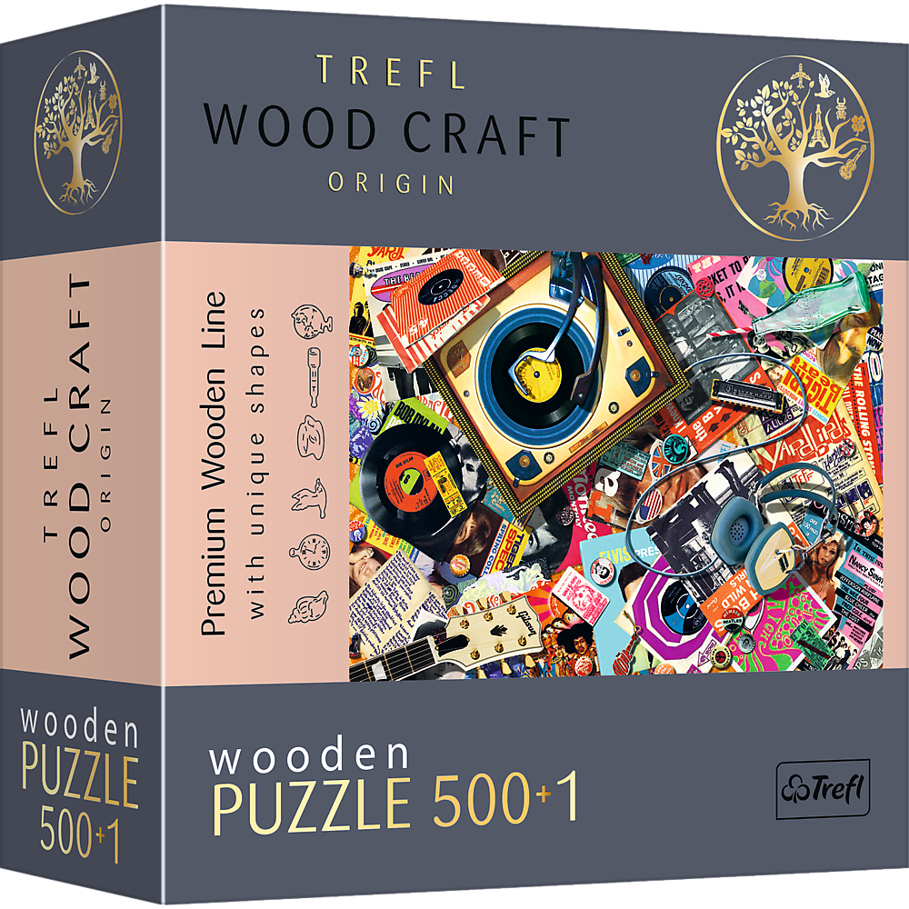 Puzzle 500+1 drewniane W świecie muzyki 20180
