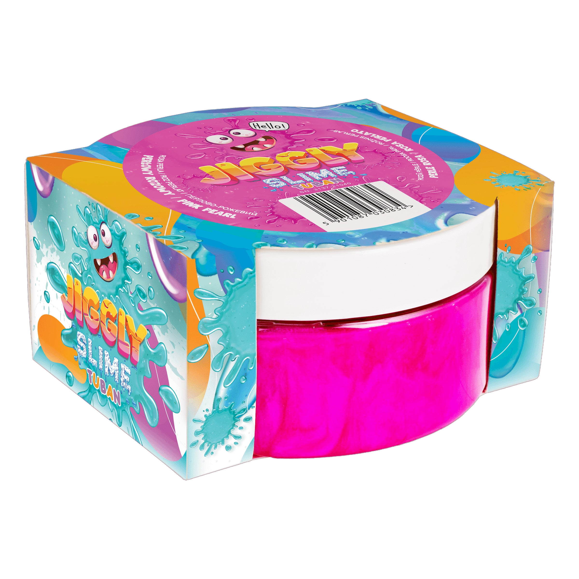 Jiggly slime różowy perłowy 200g