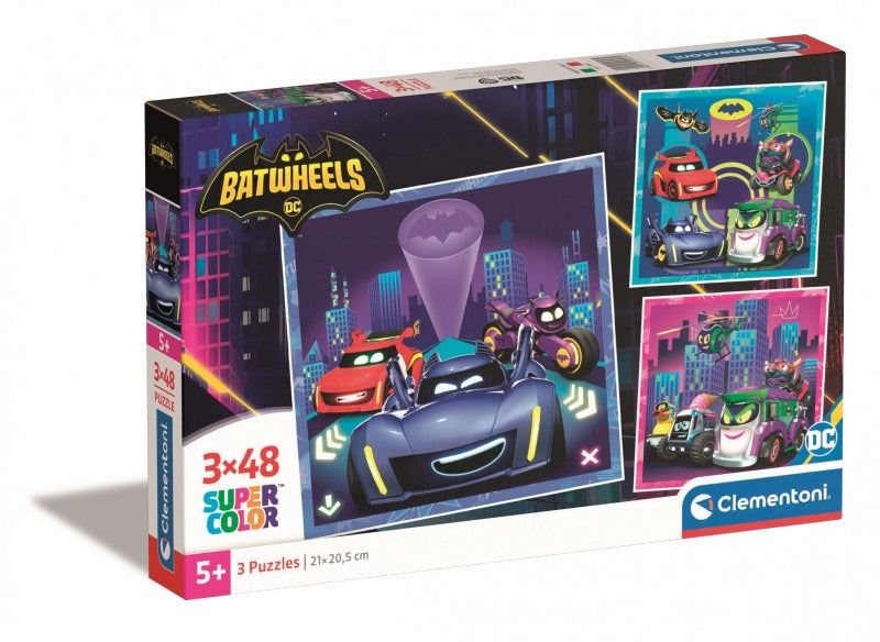 Puzzle 3 x 48 Super Kolor Batwheels 25307