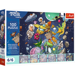 Puzzle 100 Rodzina Treflików Wujcio w kosmosie 16546
