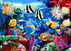 Diamentowa Mozaika Ryby w oceanie NO-1006782