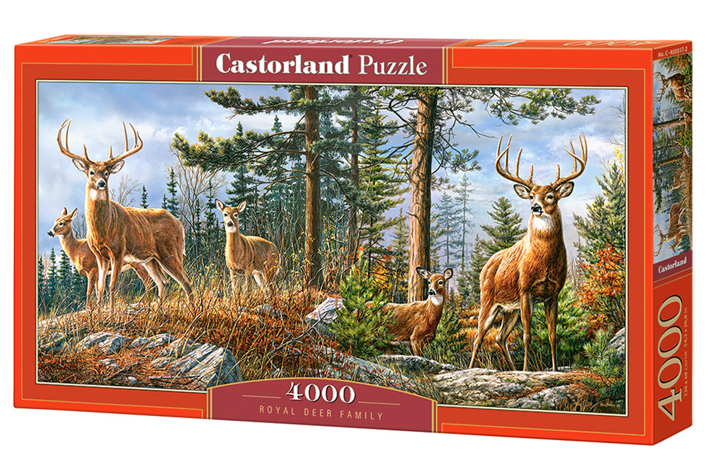 Puzzle 4000 Królewska rodzina jeleni C-400317-2