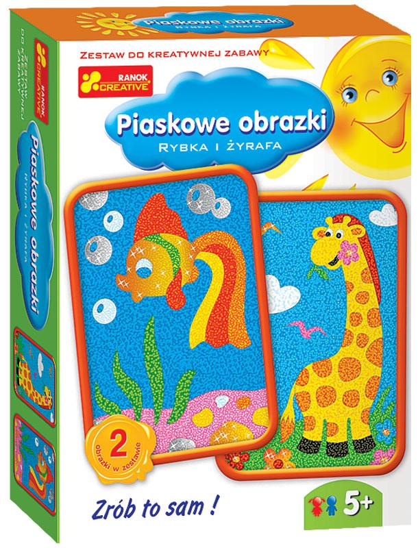 Piaskowe obrazki Rybka i żyrafa