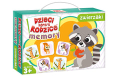 Gra Memory dzieci kontra rodzice zwierzaki