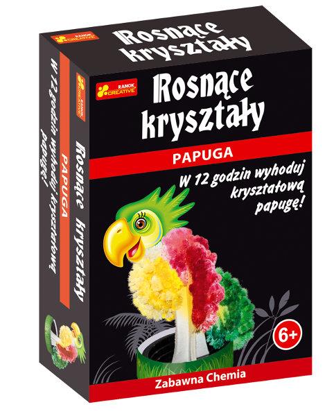 Rosnące kryształy papuga