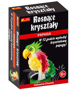 Rosnące kryształy papuga