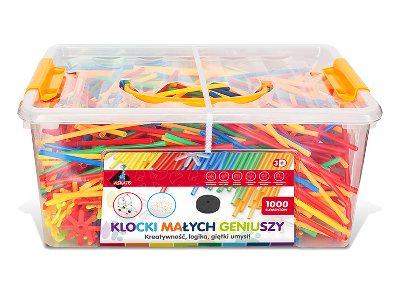 Klocki małych geniuszy małe słomki 1000 elementów 112503