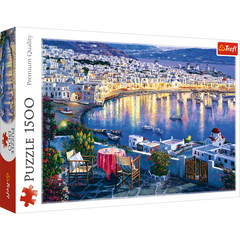 Puzzle 1500 Mykonos o zachodzie słońca 26144