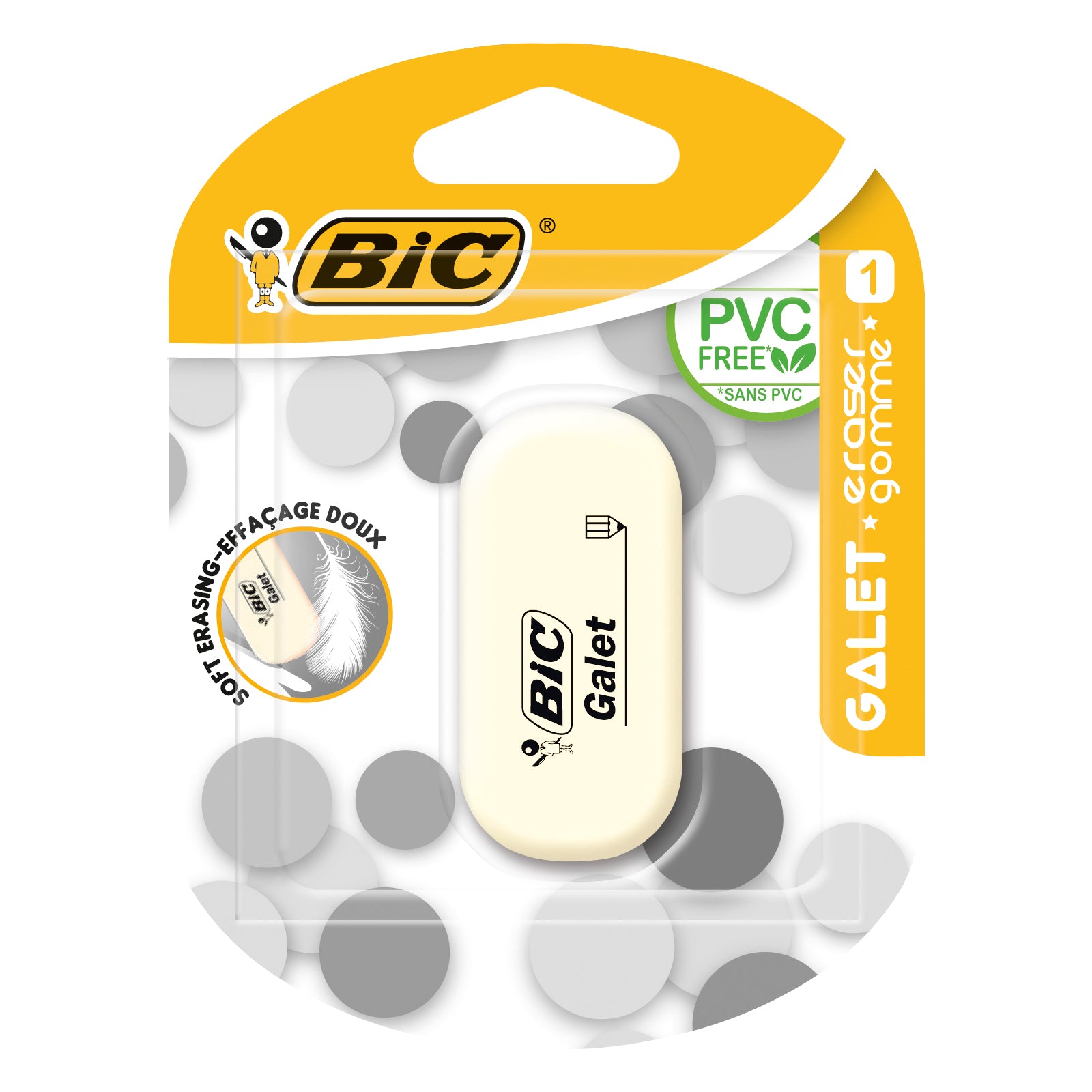 Gumka kauczukowa Galet BIC blister 1szt
