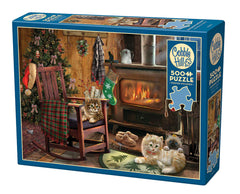 Puzzle 500 Kocięta przy piecyku 113032