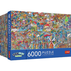 Puzzle 6000 Trefl Premium Plus Spy Guy Seek & Find City Break Rodzina Treflików 81049