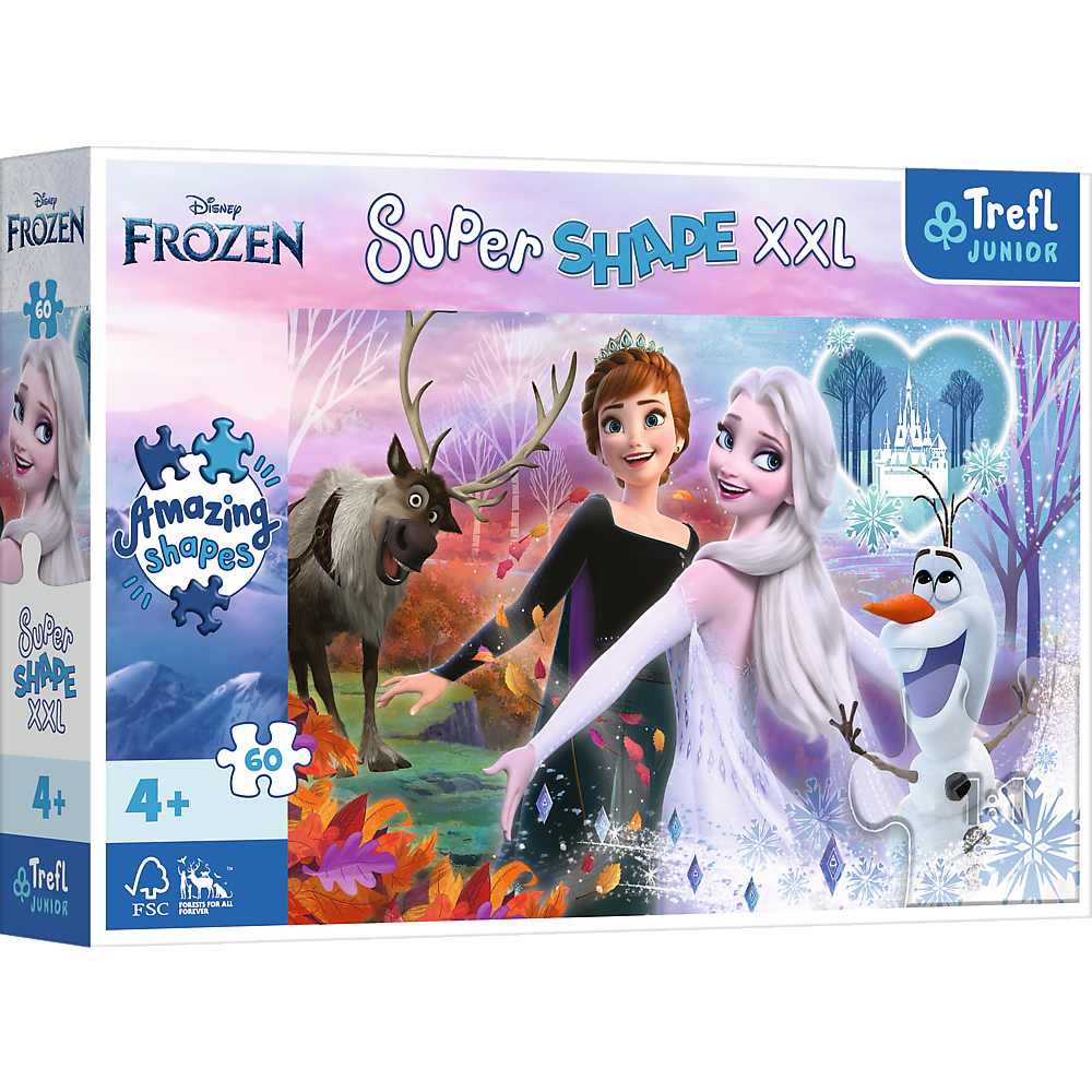 Puzzle 60 Super Shape XXL Tańczące siostry Disney Frozen 50010