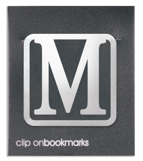 Metalowa zakładka do książki - Litera M Clip-on