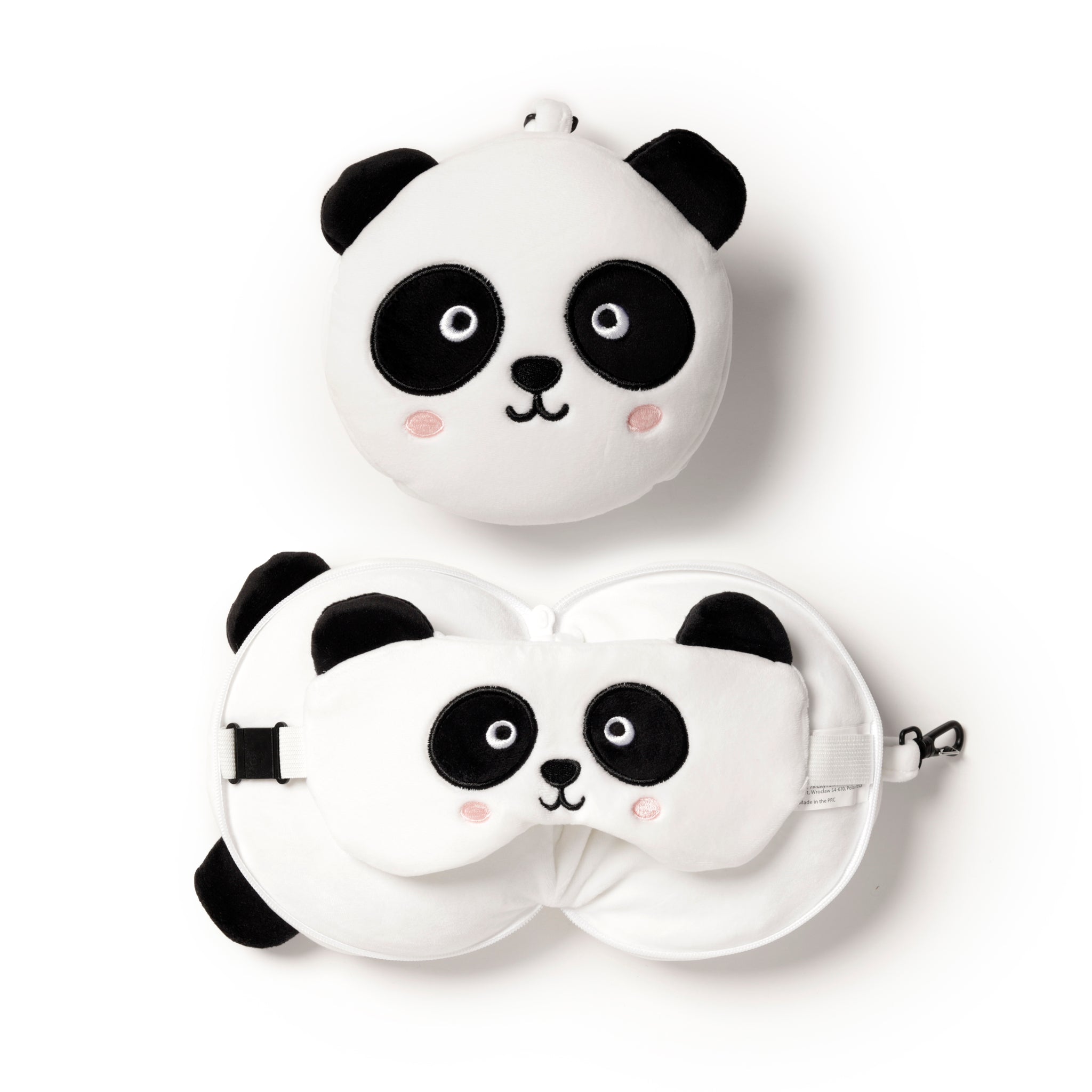 Poduszka podróżna z maską na oczy Panda CUSH250