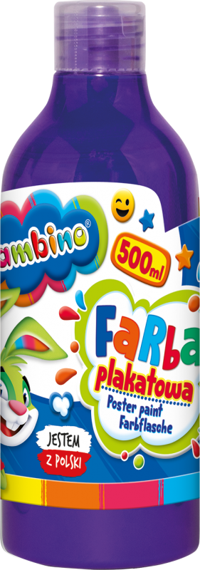 Farba plakatowa 500ml BAMBINO w butelce fioletowa