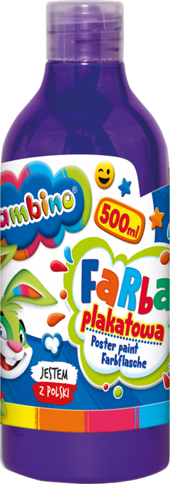 Farba plakatowa 500ml BAMBINO w butelce fioletowa