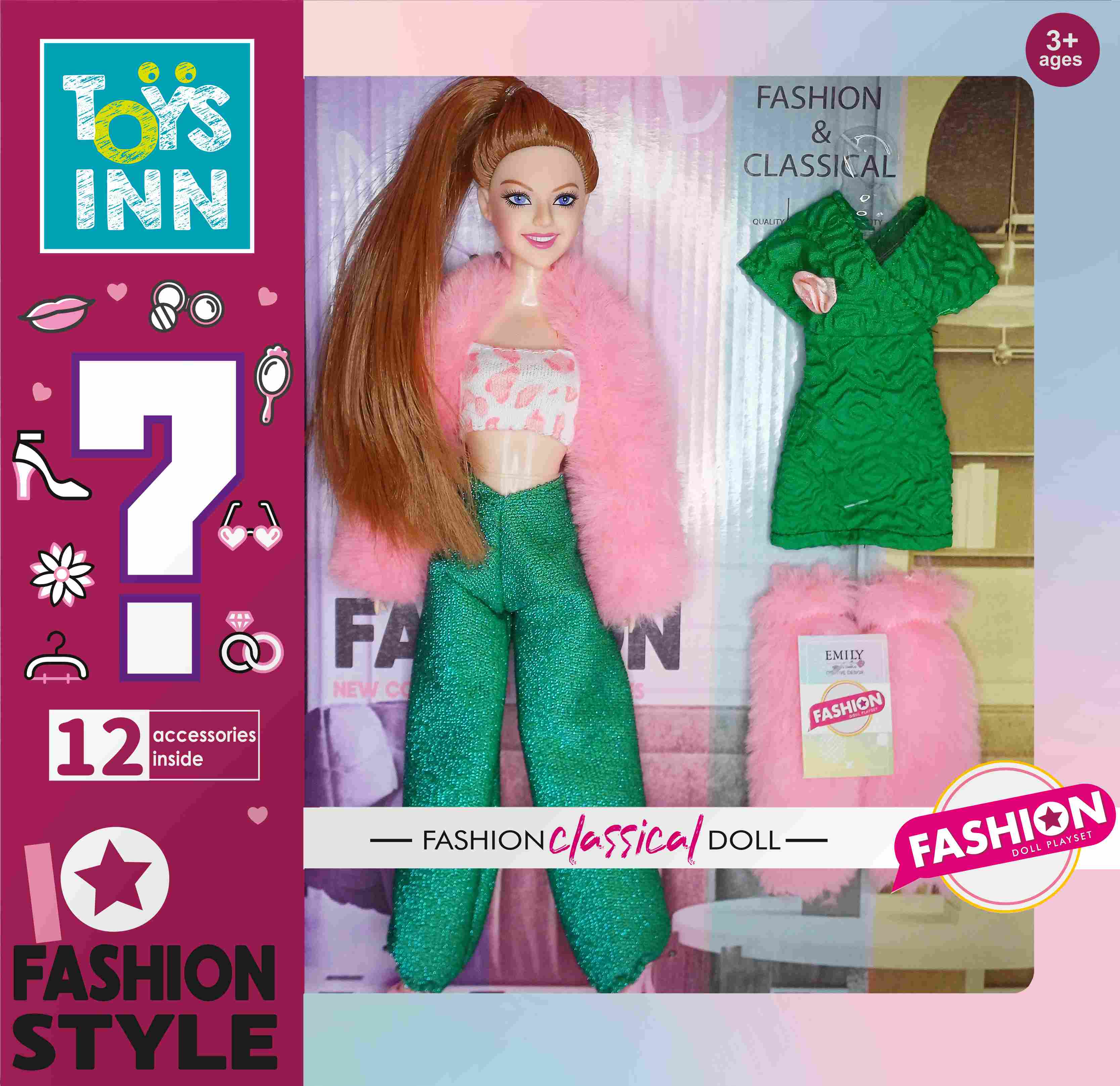 Lalka Emily fashion pink 29 cm ToysInn