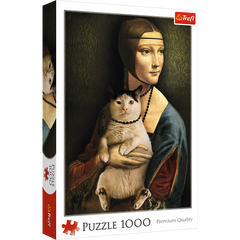 Puzzle 1000 Dama z kotem 10663