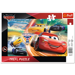 Puzzle 15 ramkowe Walka o zwycięstwo Cars 31277