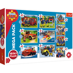 Puzzle 10w1 Poznaj ekipę Strażaka Sama 90382