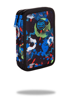 Piórnik Coolpack podwójny z wyposażeniem JUMPER 3 FOOTBALL BLUE