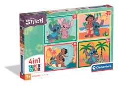 Puzzle 4w1 Super kolor Stitch 21745