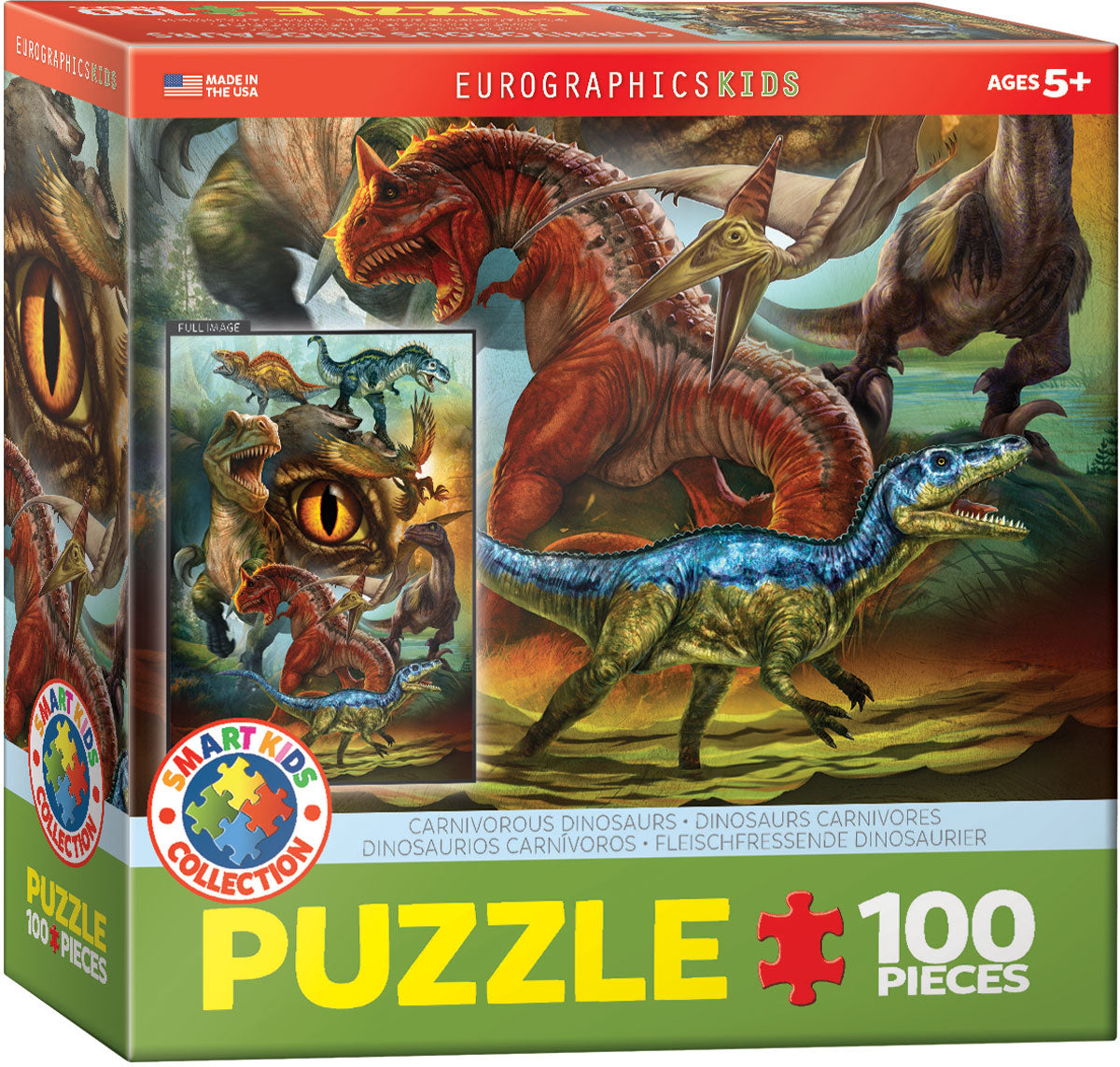 Puzzle 100 Smartkids Carnivorous Dinosaurs 6100-0359