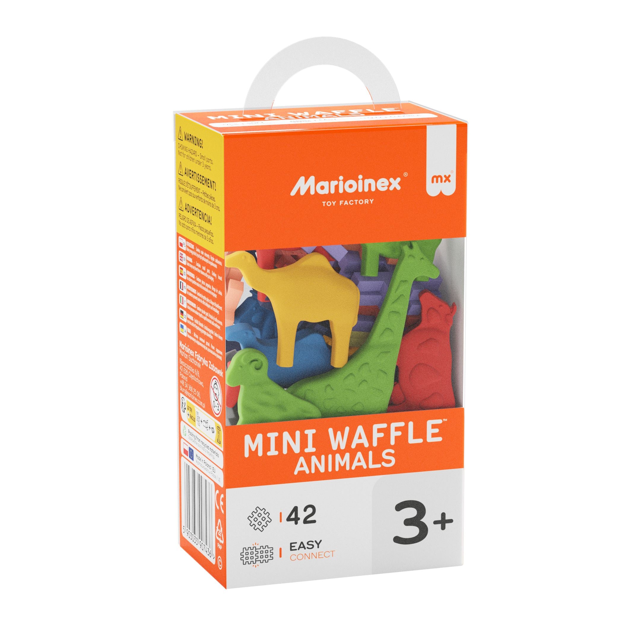 Klocki konstrukcyjne mini Zwierzęta 42 elementy