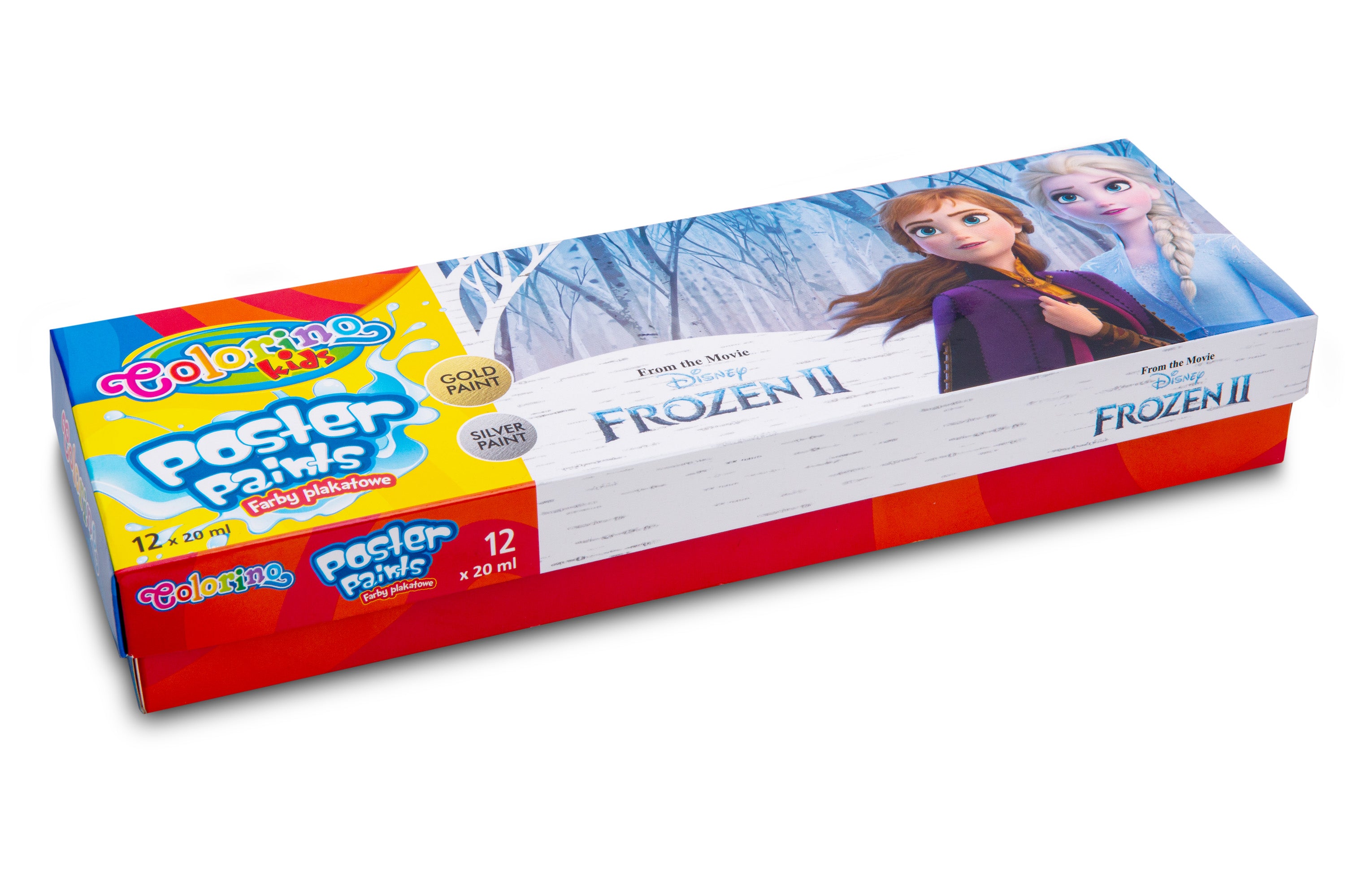 Farby plakatowe mix 20 ml Colorino Kids 12 kolorów Frozen