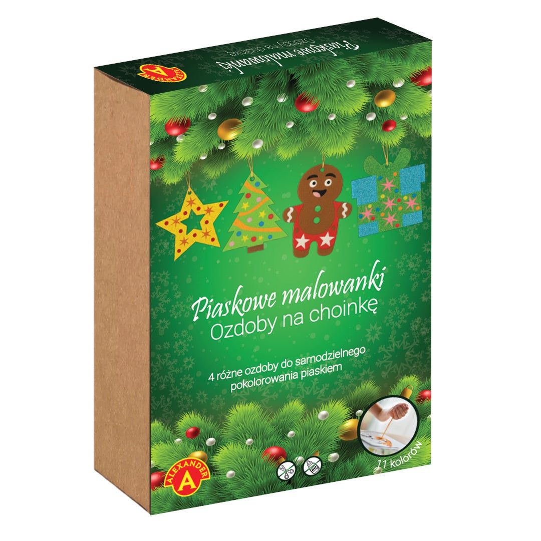 Piaskowe Malowanki Ozdoby na choinkę Ciastek