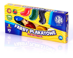 Farby plakatowe Astra 8 kolorów 10 ml