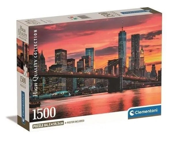 Puzzle 1500 Compact East River At Dusk 31712