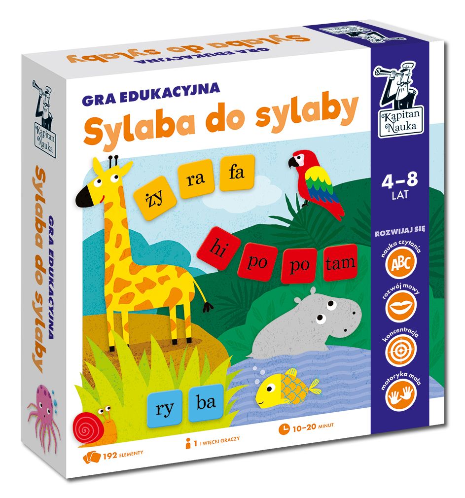 Gra Sylaba do sylaby 4-8 lat Kapitan Nauka