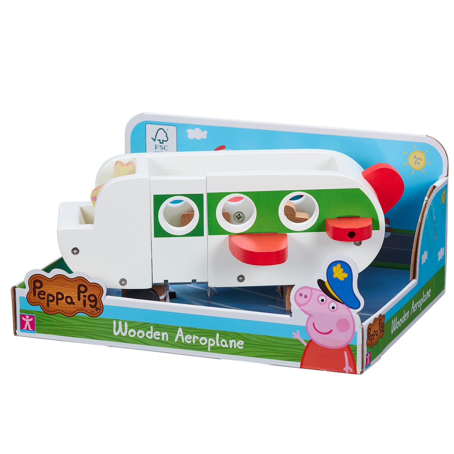 Peppa drewniany samolot z figurką PEP07211