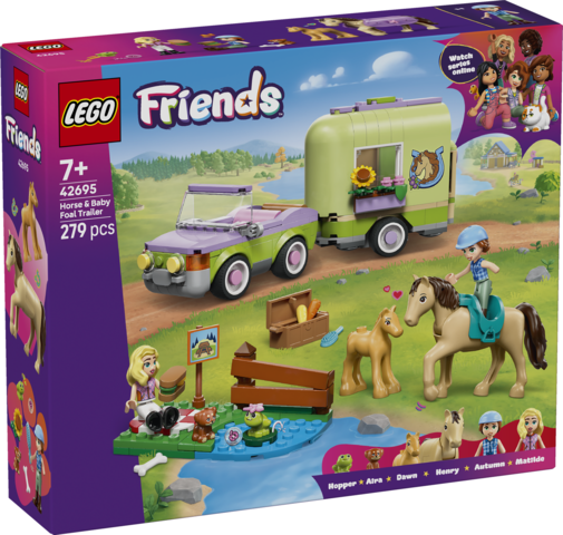 LEGO Friends Przyczepa z koniem i źrebaczkiem 42695