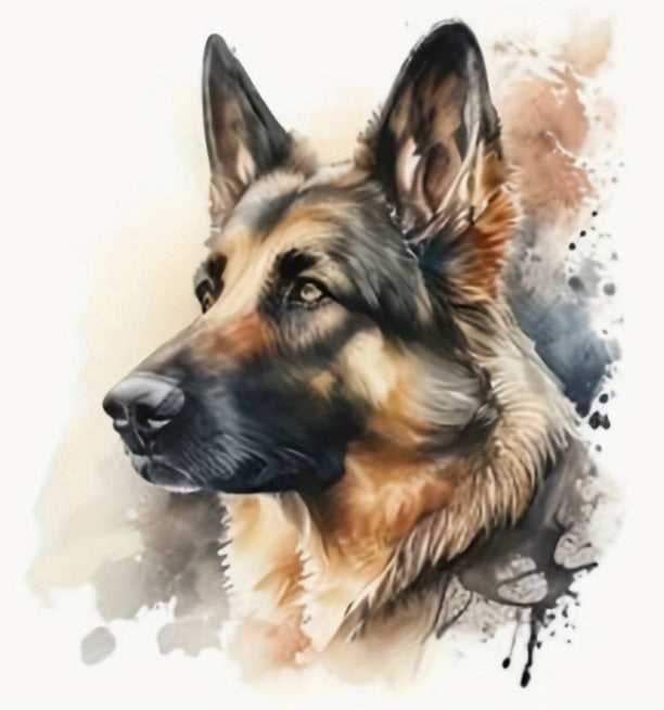 Diamentowa Mozaika Pies owczarek niemiecki portret NO-2000864