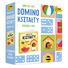 Baw się i ucz Domino Kształty Gra i książka