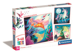 Puzzle 3 x 48 Super Kolor Fantastic Creatures 25319