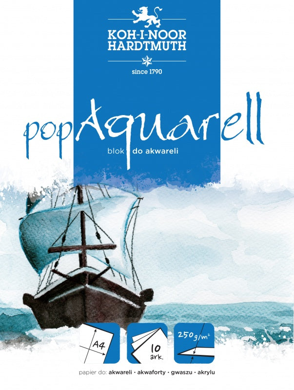 Blok A3 akwarelowy Pop Aquarell Koh-i-Noor 10ark 250g