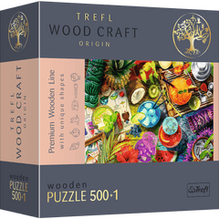Puzzle 500+1 drewniane Kolorowe koktajle 20154