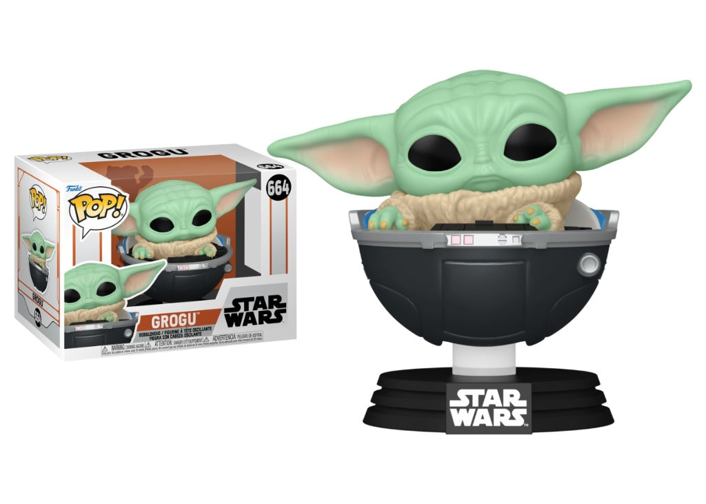 Figurka Vinyl Grogu in Hover-Pram Funko POP