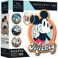 Puzzle 160 drewniane konturowe Retro Myszka Mickey 20191